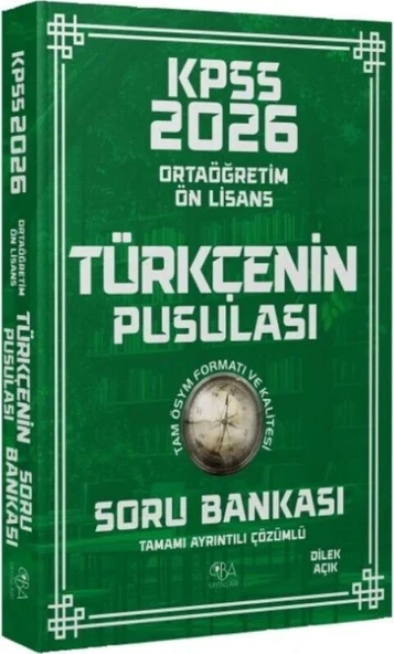 2026 KPSS Lise Ortaöğretim Ön Lisans Türkçenin Pusulası Soru Bankası CBA Yayınları ürün görseli