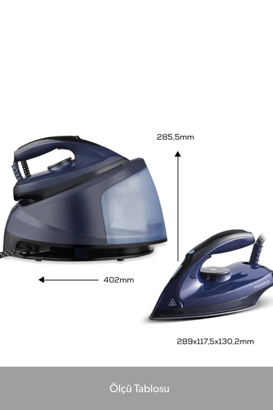 Homend Steamwork 1168H Lacivert 2400 W Buhar Kazanlı Ütü - Resim 3