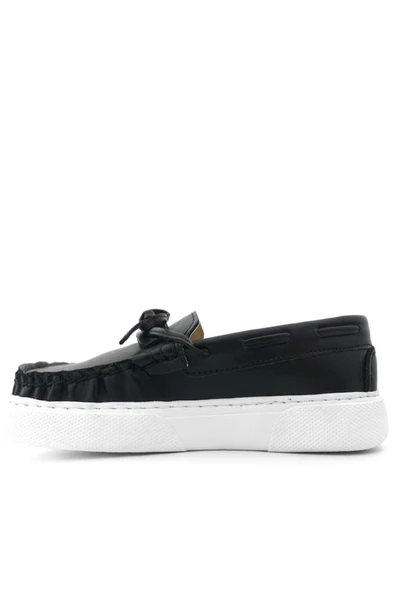 Rakerplus Siyah Cilt Ekstra Hafif Çocuk Makosen Ayakkabı - Resim 5