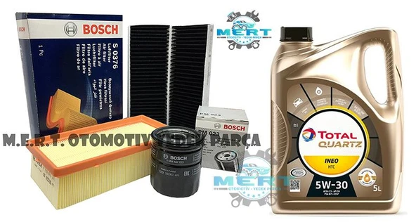 Peugeot 308 1.2 Vti Puretech 82HP Filtre Seti ve İneo Htc Motor Yağı ürün görseli