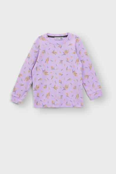 Kalp Desenli %100 Pamuk Kız Çocuk Pijama Takımı - Resim 10