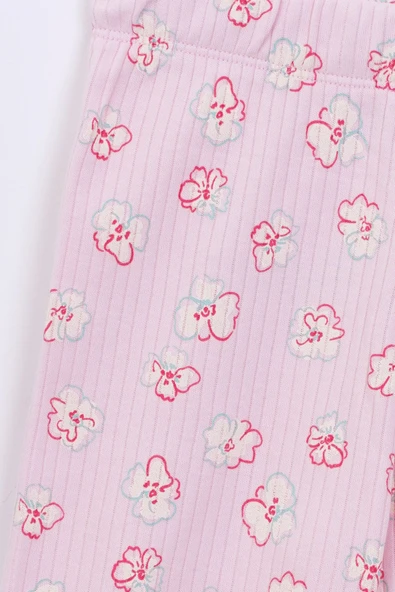 Kalp Desenli %100 Pamuk Kız Çocuk Pijama Takımı - Resim 7