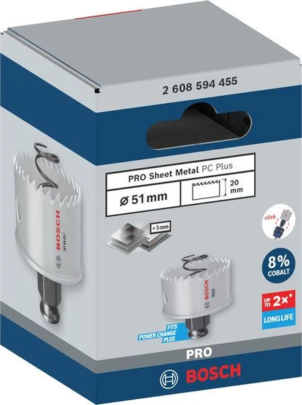 PRO SM PC-Plus Delik Açma Panç 51mm - 1