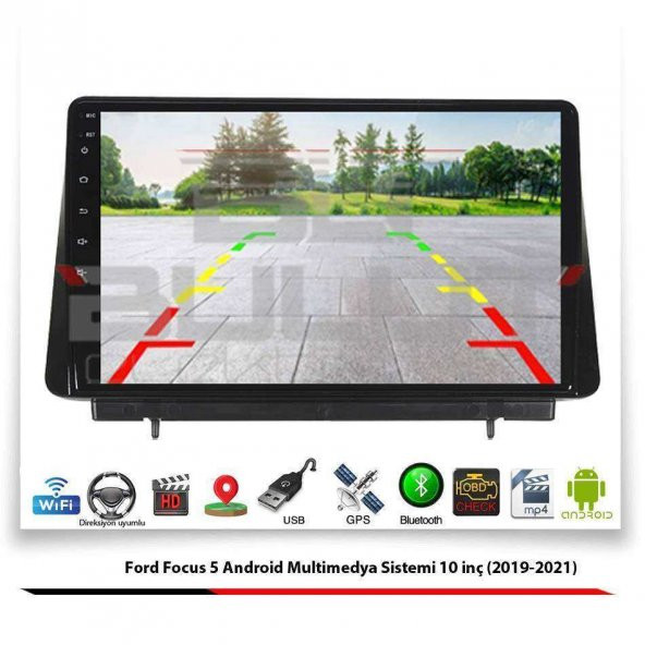 Ford Focus 5 Android Multimedya Sistemi 10 İnç (2019-2021) 2 GB Ram 32 GB Hafıza 8 Çekirdek Nakamichi Japon Markası - 4