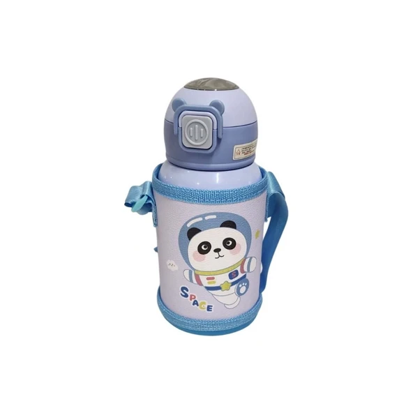 AKILLIELMA-TAROS CUTE MAVİ ANİMALS ÇELİK MATARA 500 ML ürün görseli 1