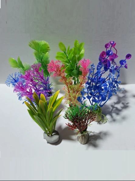 4'lü Plastik Akvaryum Bitkisi 10 cm - 1