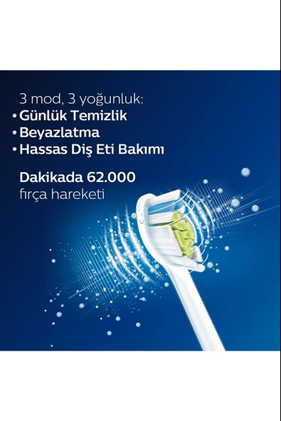 Philips Sonicare HX6877/28 Protective Clean 6100 Şarj Edilebilir Beyaz Diş Fırçası - Resim 5