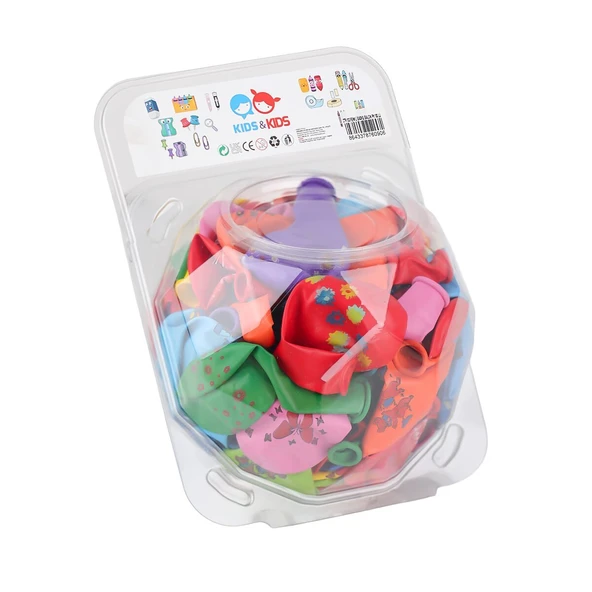 STR-133 Renkli Baskılı Balon 100lü ürün görseli