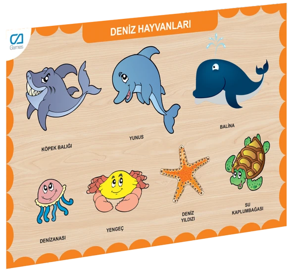 CAAHS-3212 CA GAMES AHŞAP DENİZ HAYVANLARI BUL-TAK ürün görseli