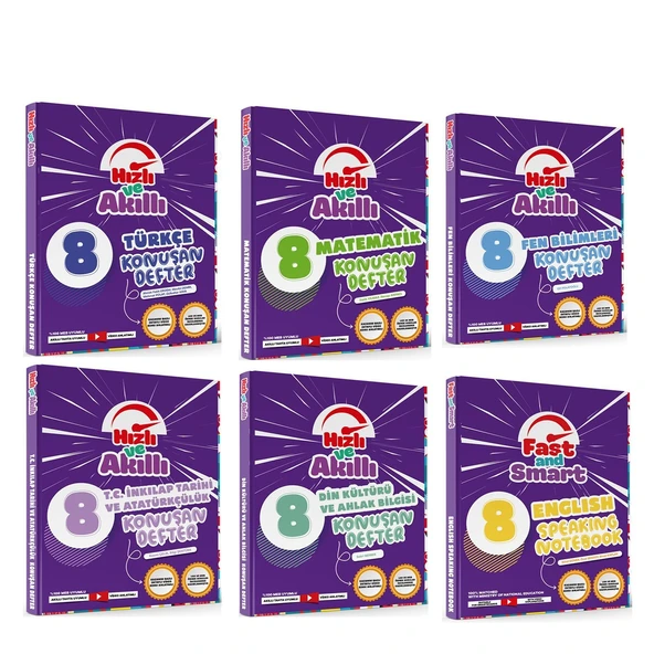 Tammat Yayıncılık 8. Sınıf LGS Hızlı ve Akıllı Defter Seti 6 Kitap ürün görseli