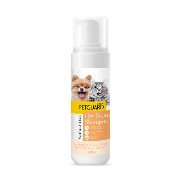 Petguard Kedi Köpek Köpük Şampuanı Vanilya Kokulu 200 ml