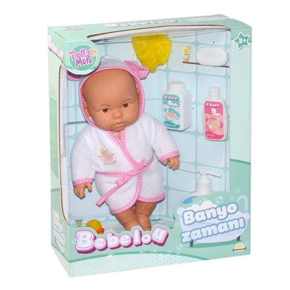030031 Sunman, Bebelou Banyo Zamanı Bebek Seti, 35 cm / +3 yaş ürün görseli
