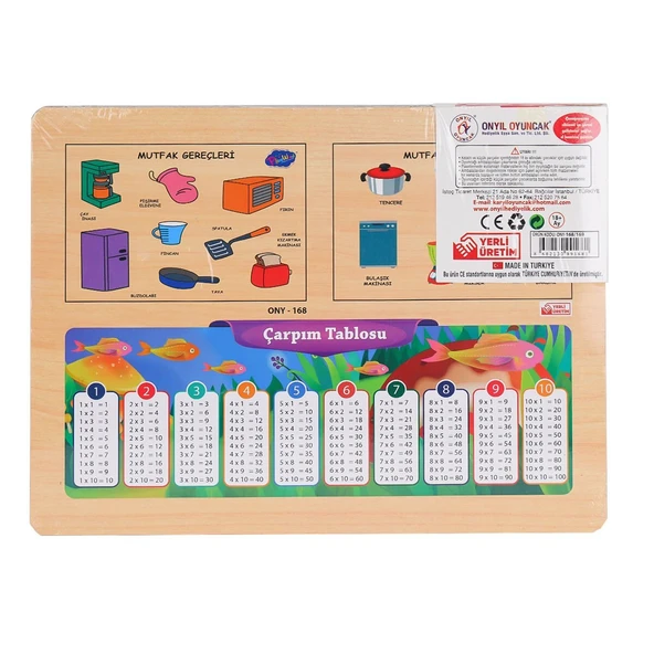 ONY-168-169 Ahşap Tutmalı Mutfak Gereçleri -Onyıl Oyuncak - Resim 2