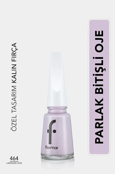 Flormar Klasik Parlak Bitişli Yüksek Pigmentli Oje - Nail Enamel -464 Lavender Love New ürün görseli