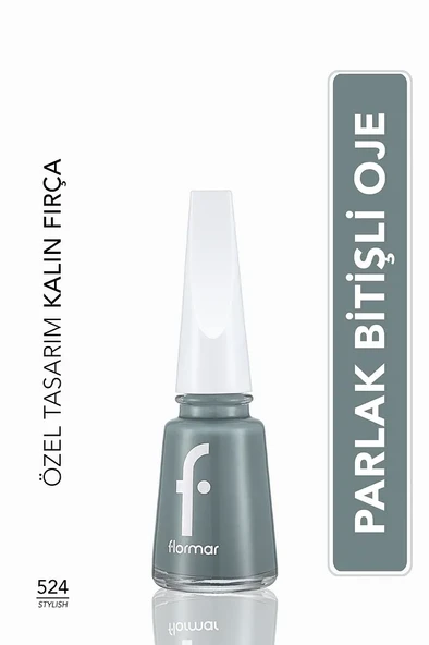 Flormar Klasik Parlak Bitişli Yüksek Pigmentli Oje - Nail Enamel- 524 Stylısh New ürün görseli