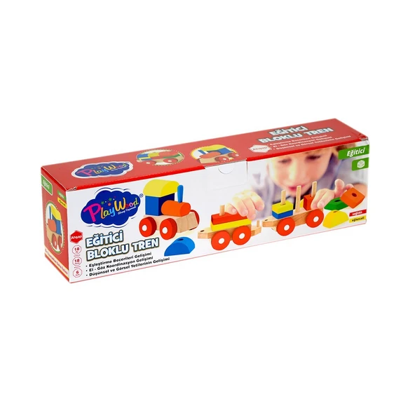 351-ONY KUTUDA  AHŞAP EĞİTİCİ BLOKLU TREN ürün görseli