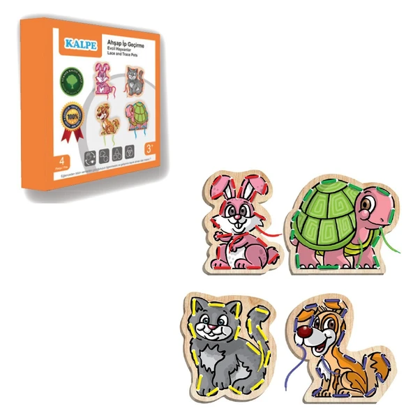 KAL-1019-1020 Chiva, Ahşap İp Geçirme- Safari Hayvanlar - Resim 2