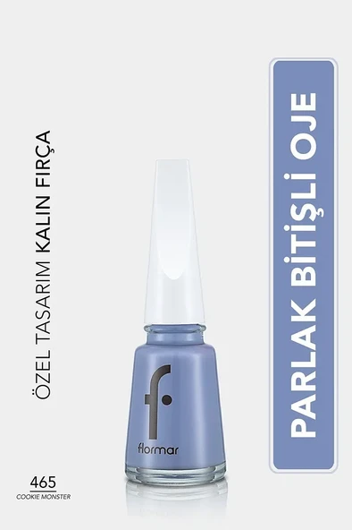 Flormar Parlak Oje (MAVİ) - Nail Enamel - 465 Cookie Monster - 1