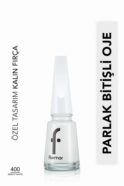 Flormar Klasik Parlak Bitişli Yüksek Pigmentli Oje -nail Enamel- 400 Brıght Whıte New ürün görseli