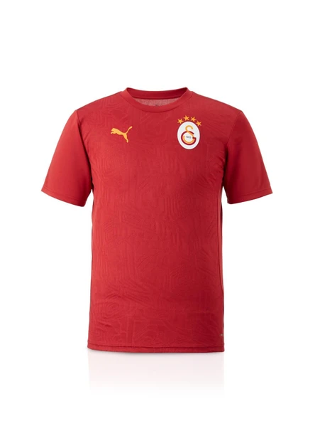 Galatasaray Orijinal Lisanslı Sıfır Yaka Kırmızı A Takım Antrenman T-Shirt + Şal Kaşkol Set Hediyelik Ahşap Kutulu - Resim 2