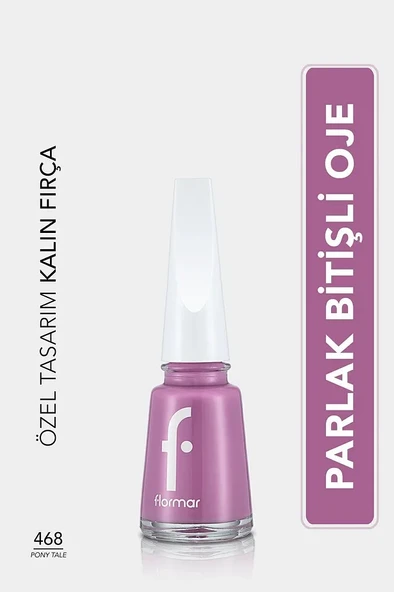 Flormar Nail Enamel Yüksek Pigmentli & Parlak Bitişli Oje Fne-468 Pony Tale - 1