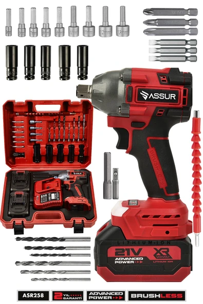 Assur 21V Çift Akülü Kömürsüz Darbeli Matkap 350Nm Somun Sıkma Sökme - 1