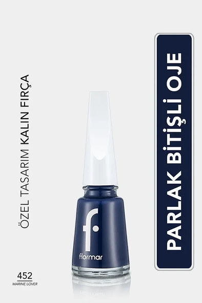 Flormar Klasik Parlak Bitişli Yüksek Pigmentli Oje - Nail Enamel- 452 Marıne Lover New ürün görseli