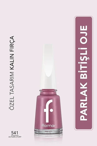 Flormar Klasik Parlak Bitişli Yüksek Pigmentli Oje - Nail Enamel -541 Autumn Story - 1