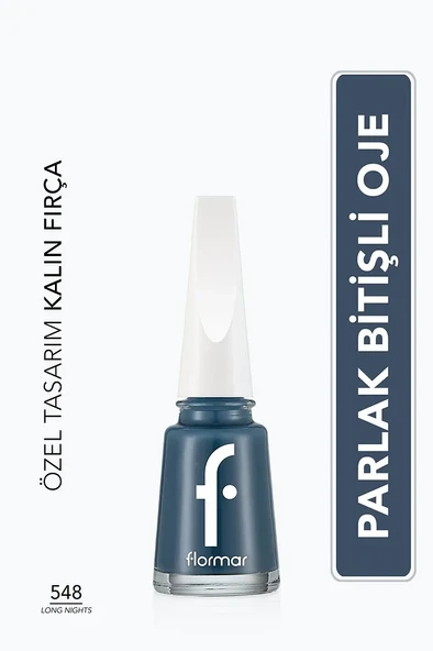 Flormar Klasik Parlak Bitişli Yüksek Pigmentli Oje - Nail Enamel -548 Long Nıghts ürün görseli