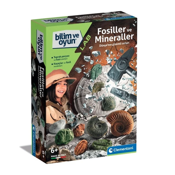 64336 Bilim ve Oyun - Fosiller ve Mineraller Kazı Seti ürün görseli