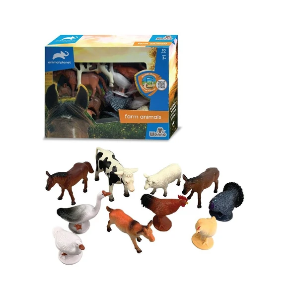 SH-D5804 Vardem Kutulu 10 Parça Çiftlik Hayvanları Seti - Resim 3