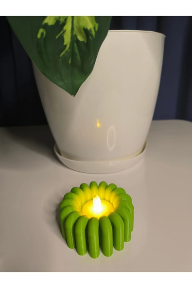 Modern Tealight Mumluk - Resim 2