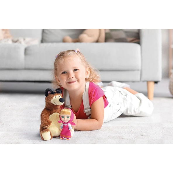 MHA21000 Maşa ve Koca Ayı 20 cm Koca Ayı ve 12 cm Maşa - Resim 3