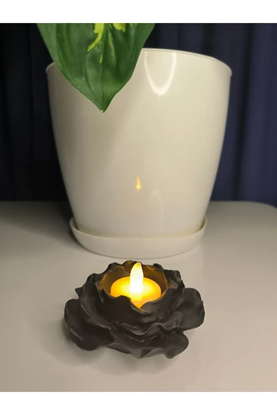 Gül Tasarımlı Tealight Mumluk ürün görseli