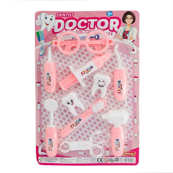 ERN-896 HEROES TOYS KARTELALI KIZ DİŞÇİ SETİ ürün görseli