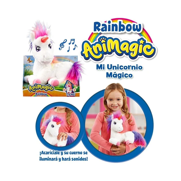 GOLI 256301 Animgic Parlayan Gökkuşağı Unicorn - Resim 4