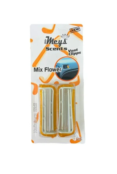 Mix Flower Kokulu Araba Kalorifer Petek Kokusu Clips ( 1 Paket-4 Adet ) ürün görseli