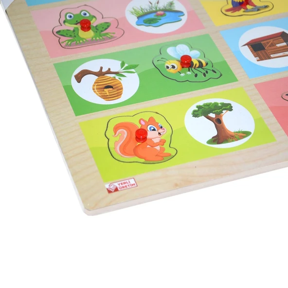 ONY-363-364 Ahşap Tutmalı Eşleştirme Hangi Hayvan Nerede Yaşar -Onyıl - Resim 3