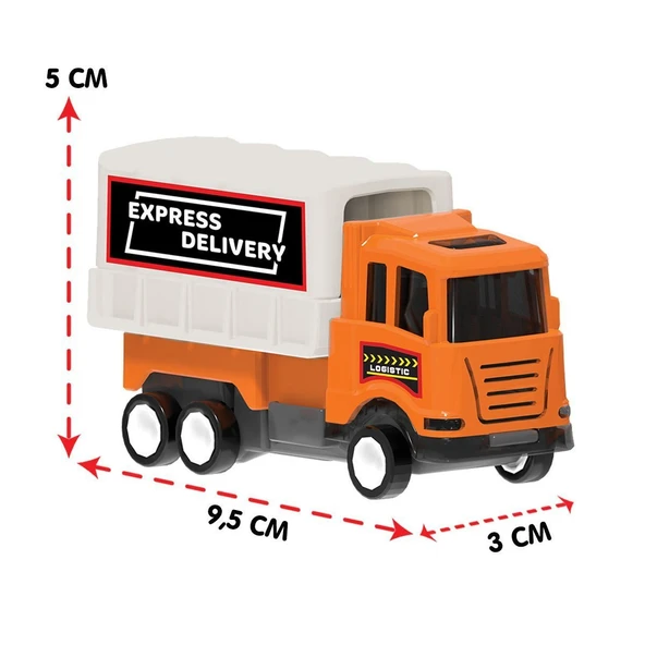 07 628 Pilsan Çek Bırak Mini Kamyonlar İş Serisi (Adet) - Resim 2