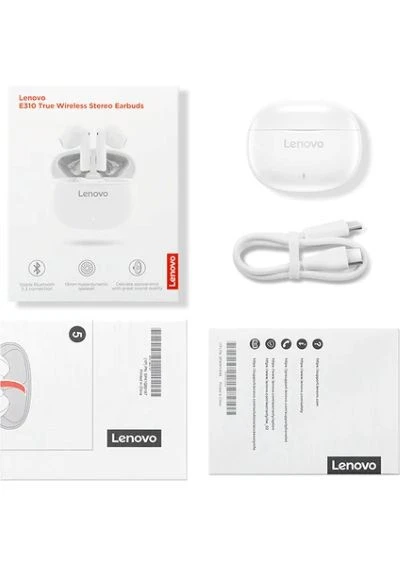 LENOVO E310 True Wireless Stereo Kulaklık - Beyaz - 3