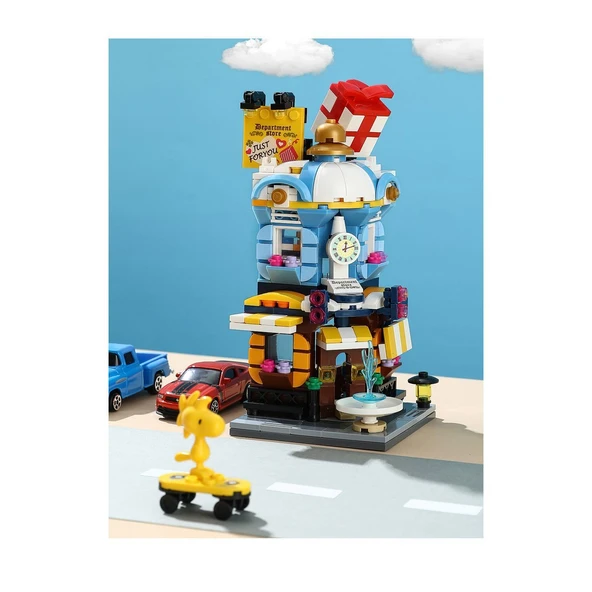 KP0105 Keeppley City Corner Department Store Blok Seti 389 Parça - Resim 3