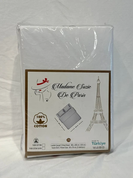 Madame Suzie Çift Kişilik Poplin Çarşaf Seti - 4