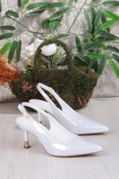 Fort 35244 Ceyn Simli Rugan Önü Kapalı Arkası Açık Topuklu Kadın Ayakkabı - Resim 12