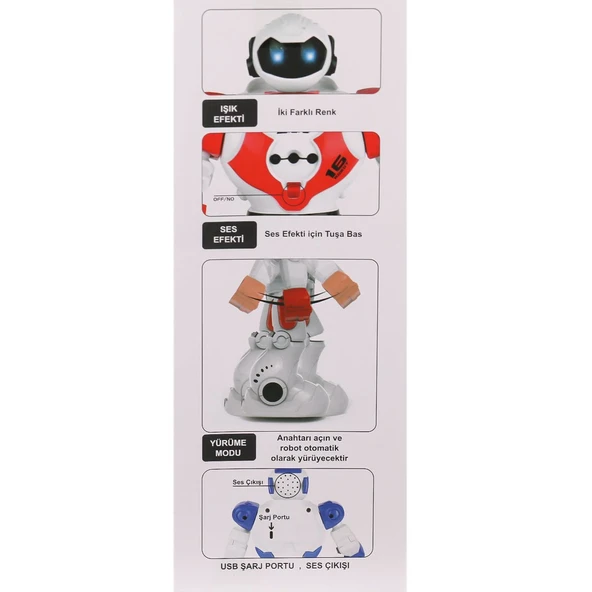 GGE-606-29 Kumandalı Işıklı Dansçı İnteraktif Robot -Vardem Oyuncak - Resim 3