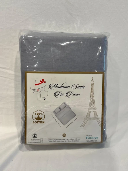 Madame Suzie Çift Kişilik Poplin Çarşaf Seti - 1