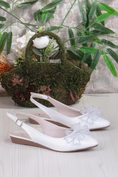 Fort 7030 Ceyn Taş Fiyank Detaylı Arkası Açık Kadın Babet - Resim 12