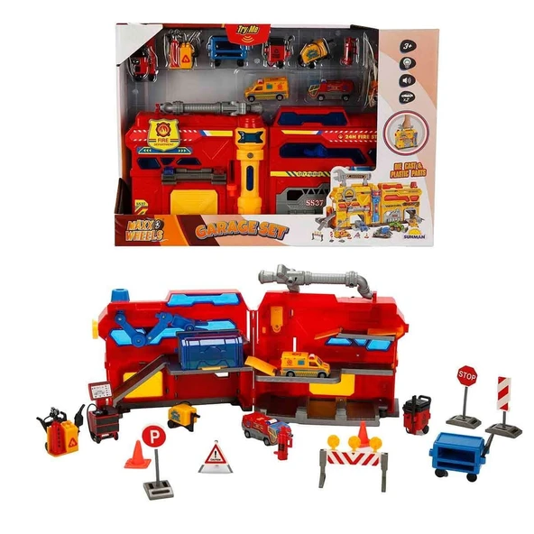 4539 Maxx Wheels Sesli ve Işıklı Garaj Seti İnşaat Garajı -Sunman ürün görseli