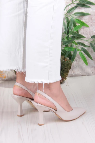 Fort 35809 Ceyn Cilt Önü Kapalı Arkası Açık Topuklu Kadın Ayakkabı - Resim 11