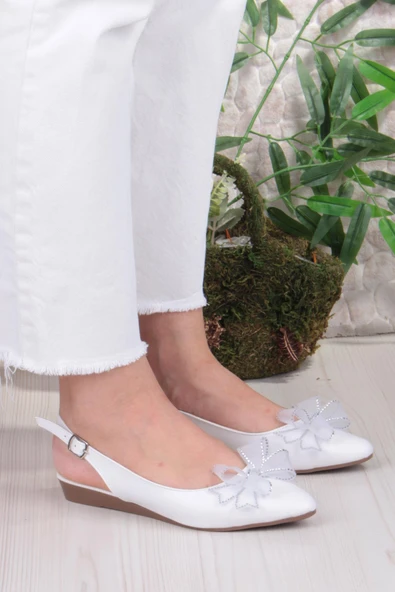 Fort 7030 Ceyn Taş Fiyank Detaylı Arkası Açık Kadın Babet - Resim 10