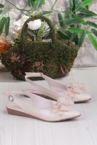 Fort 7030 Ceyn Taş Fiyank Detaylı Arkası Açık Kadın Babet - Resim 5